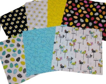 28 squares 5 inchs or 10 inchs, Pre-cuts fabric - The Coop d'Andover Fabrics