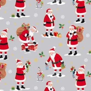 QUILT FABRIC, Merry Christmas, SANTA, 2480, cotton quilt, cotton designer Merry Christmas d'Andover Fabrics 画像 1