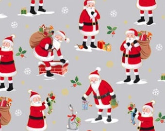 QUILT FABRIC, Merry Christmas, SANTA, 2480, cotton quilt, cotton designer - Merry Christmas d'Andover Fabrics