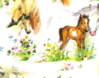 QUIT FABRIC Horse, Farm Friends, 100% coton