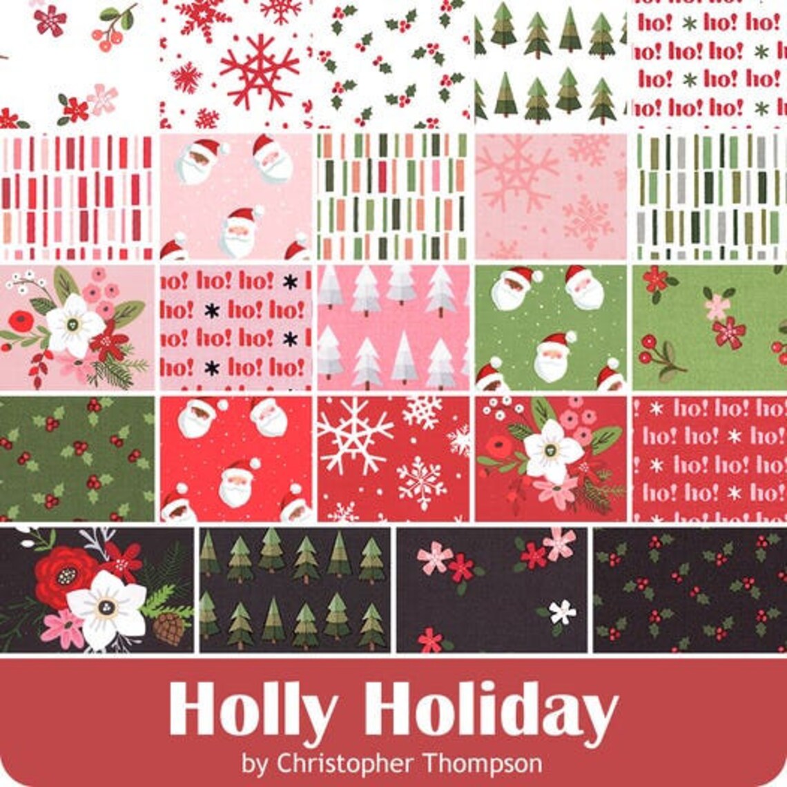Holly Holiday Riley Blake Designs Christmas fabric 100 Etsy