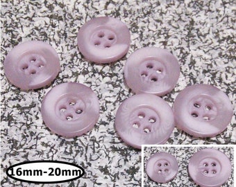 12 Buttons, 16mm or 20mm, LILAC SHADE button vintage, BTN 68