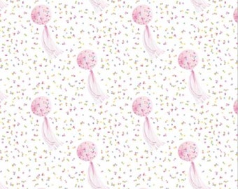 CAMELOT FABRICS, Balloon, confetti, pink, white - The Girls de Camelot Fabrics