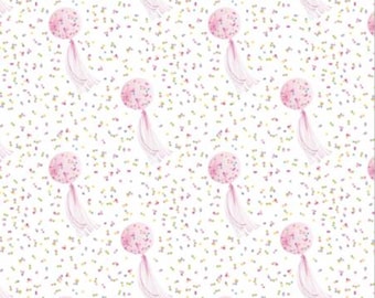 CAMELOT FABRICS, Balloon, confetti, pink, white - The Girls de Camelot Fabrics