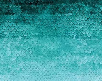 Camelot Fabrics Aqua Ombre Raindrops Kaleidoscope Peggy Collins Cotton Quilt Fabric 16250202-02