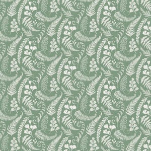Fabric cotton, Fronds, Green, 66230106-02, QUILT FABRICS, 100% cotton, quilt cotton - Garden Seeds of Camelot Fabrics