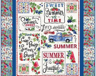 PDF, PANEL Quilt, 50'' X 56.5'', Tutoriel - Sweet Summer of Camelot Fabrics