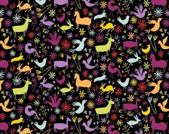 CAMELOT FABRICS, Fabric animals, 100% coton, #30200402, BLACK - Eternally Yours of Camelot Fabrics