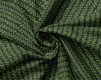 QUILT FABRICS, Vines, Green, 52230106-02, 100% cotton, quilt cotton - Morning Lilac of Camelot Fabrics