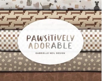 10 prints, TECKEL - Pawsitively of Camelot fabrics