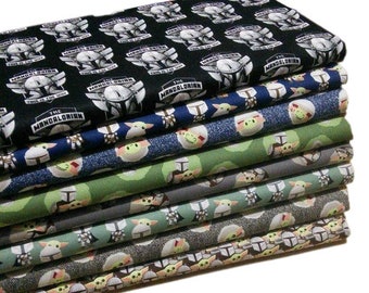 QUILT FABRICS, 8 prints, Mandalorian, quilt cotton