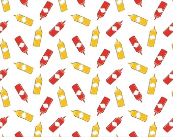 CAMELOT FABRICS, Ketchup, mustard, 21200603, col 01, Grill Master, cotton, cotton quilt, cotton designer