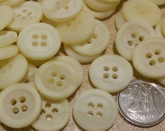 16mm, 12-50-200 buttons WHITE BONE, BTN 32