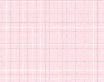 Fabric cotton, Windowpane Plaid, Light Pink, 58240107, 02, Quilt Fabrics, 100% cotton, quilt cotton - Daisy & Lilly of Camelot Fabrics