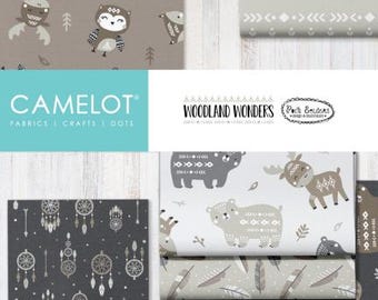 QUILT FABRICS, 42 squares 5 inchs, 100% cotton, quilt cotton - Woodland Wonders of Camelot Fabrics