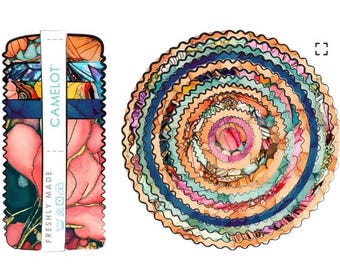 QUILT FABRICS, 40 stripes 2 1/2x44po, Jelly Rolls, 100% cotton, quilt cotton - Flight of Beauty of Camelot Fabrics