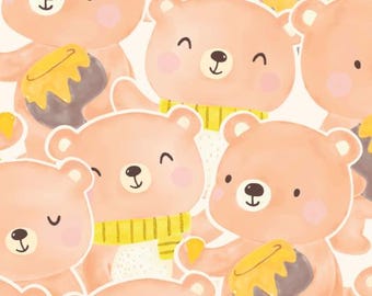 Fabric cotton Flowers, 89230102-01, QUILT FABRICS, 100% cotton, quilt cotton - Honey Bear of Camelot Fabrics