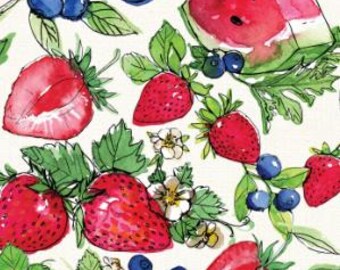 Fabric cotton, BERRYBLOSSMS, 66230202, 01, QUILT FABRICS, 100% cotton, quilt cotton - Sweet Summer of Camelot Fabrics