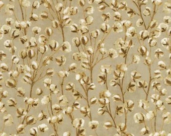 QUILT FABRIC Cream Cotton Blooms, 100% coton - 7698 de Timeless Treasures