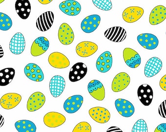 SALE, Fabric Egg white, 100% coton, 9632 - The Coop de Andover