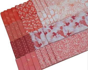 40 Stripes, CORAIL, Jelly Rolls, 2 1/2" X 44", Pre-Cut cotton
