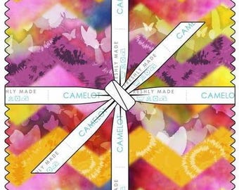 QUILT FABRICS, 42 squares 10 inchs, 100% cotton, quilt cotton - Rainbow Dreams of Camelot Fabrics