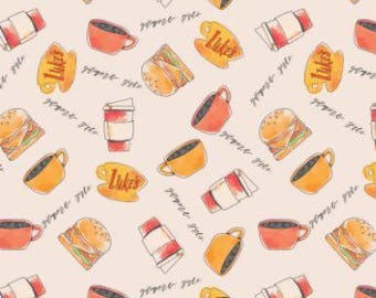 Fabric cotton, SOFT DINER MEAL, 23840116, 01, Quilt Fabrics, 100% cotton, quilt cotton - Gilmore Girls of Camelot Fabrics