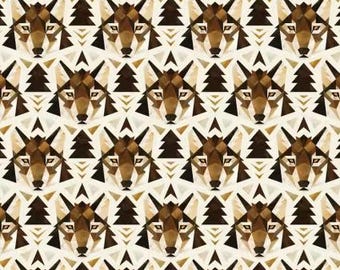Fabric cotton, WOLF FACE, 16250102-01, Quilt Fabrics, 100% cotton, quilt cotton - Twilight Wolf of Camelot Fabrics