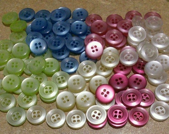 15mm, 100 buttons TRANSPARENT