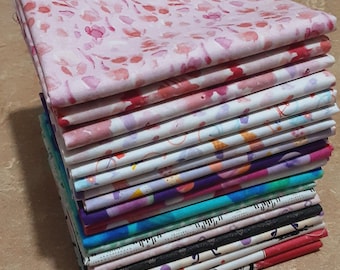 Bundle 20 prints, cotton designer, 100% cotton