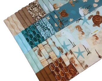 QUILT FABRICS, 40 stripes 2 1/2x44po, Jelly Rolls, 100% cotton, quilt cotton - Coastal Waterways of Camelot Fabrics