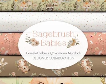 QUILT FABRICS, 11 prints, 100% coton - Sagebrush Babies de Camelot Fabrics