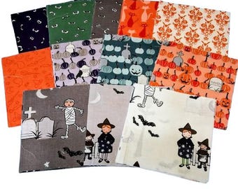42 SQUARE COTTON, Halloween, fabric, cotton, quilt cotton- Spooky Hollow de Riley Blake