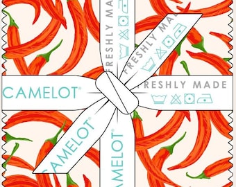 QUILT FABRICS, 42 squares 5 inchs, 100% cotton, quilt cotton - Eat Green of Camelot Fabrics