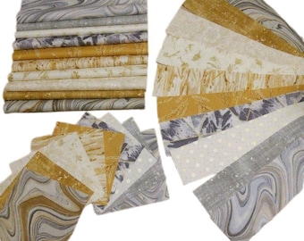 10-40 Pre-Cut cotton, BEIGE-GOLD-GRAY, 100% cotton