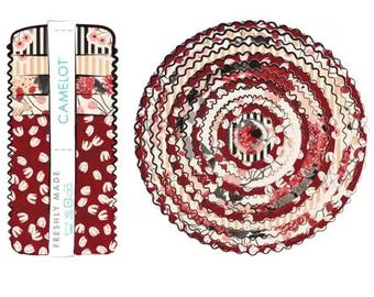 QUILT FABRICS, 40 stripes 2 1/2x44po, Jelly Rolls, 100% cotton, quilt cotton - Blooms and Bows of Camelot Fabrics