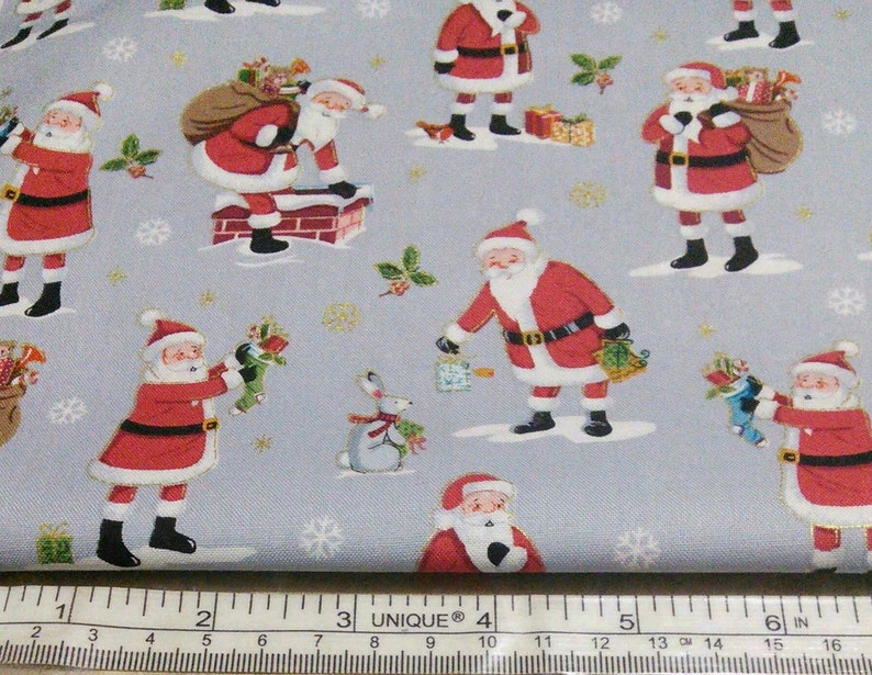 QUILT FABRIC, Merry Christmas, SANTA, 2480, cotton quilt, cotton designer Merry Christmas d'Andover Fabrics image 2