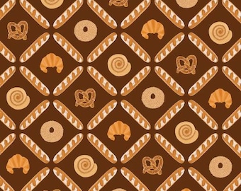 Fabric cotton, BAKERY LATTICE, 58240705, 02, Quilt Fabrics, 100% cotton, quilt cotton - I Love Carbs of Camelot Fabrics