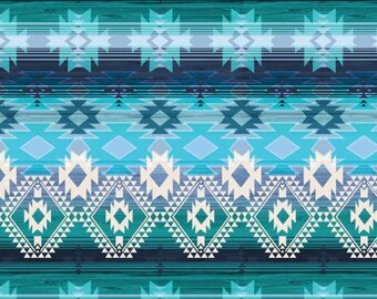 Fabric cotton Boho Geo, Teal, 50230124, 02, QUILT FABRICS, 100% cotton, quilt cotton - Rhapsody of Camelot Fabrics