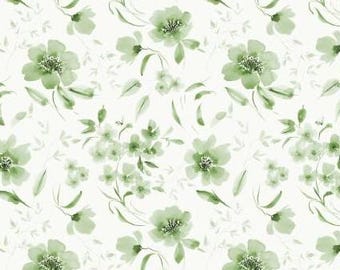 Fabric cotton, SWAY In THE WIND, 552440101, 03, Green, Quilt Fabrics, 100% cotton, quilt cotton - Peace & Wildflowers of Camelot Fabrics