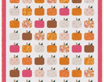 PDF, PUMPKIN Quilt, 40'' X 45'', Tutoriel, Ghostly Garden Camelot Fabrics