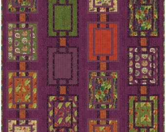 PDF, FRAMED Quilt, 80'' X 96'', Tutoriel - Aged Vineyard of Camelot Fabrics