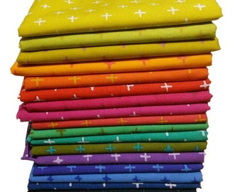 BATIK, Pack of 19, 100% cotton, Various colors - Pulsar Batik d'Andover Fabrics