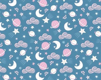 CAMELOT FABRICS, Planets, blue, 61180302, col 03, Celestial Zodiac, cotton, cotton quilt, cotton designer