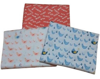 END OF COLLECTION, Fabric cotton, quilt cotton - Cluck de Camelot Fabrics