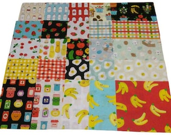 42 squares 5" X 5", Vegetable, Pre-Cut cotton - Farm to Table de Robert Kaufman