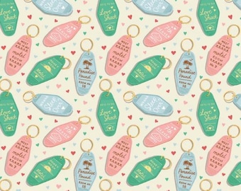 CAMELOT FABRICS, Love Keys, Valentine's Day, cotton quilt, cotton designer