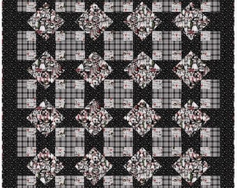 PDF, GARDEN TREILLIS Quilt, 73'' X 73'', Tutoriel - Comfort and Joy of Camelot Fabrics