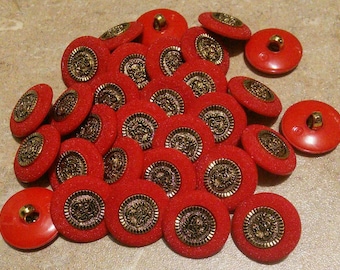 18mm, 12 buttons, button red, gold button