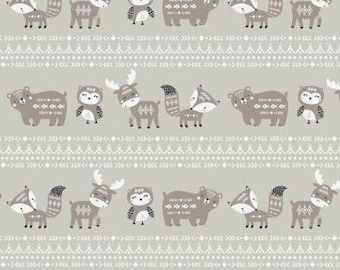 Fabric cotton, AZTEC WOODLAND STRIPE, Taupe, 89230207, 05, Quilt Fabrics, 100% cotton - Woodland Wonder of Camelot Fabrics